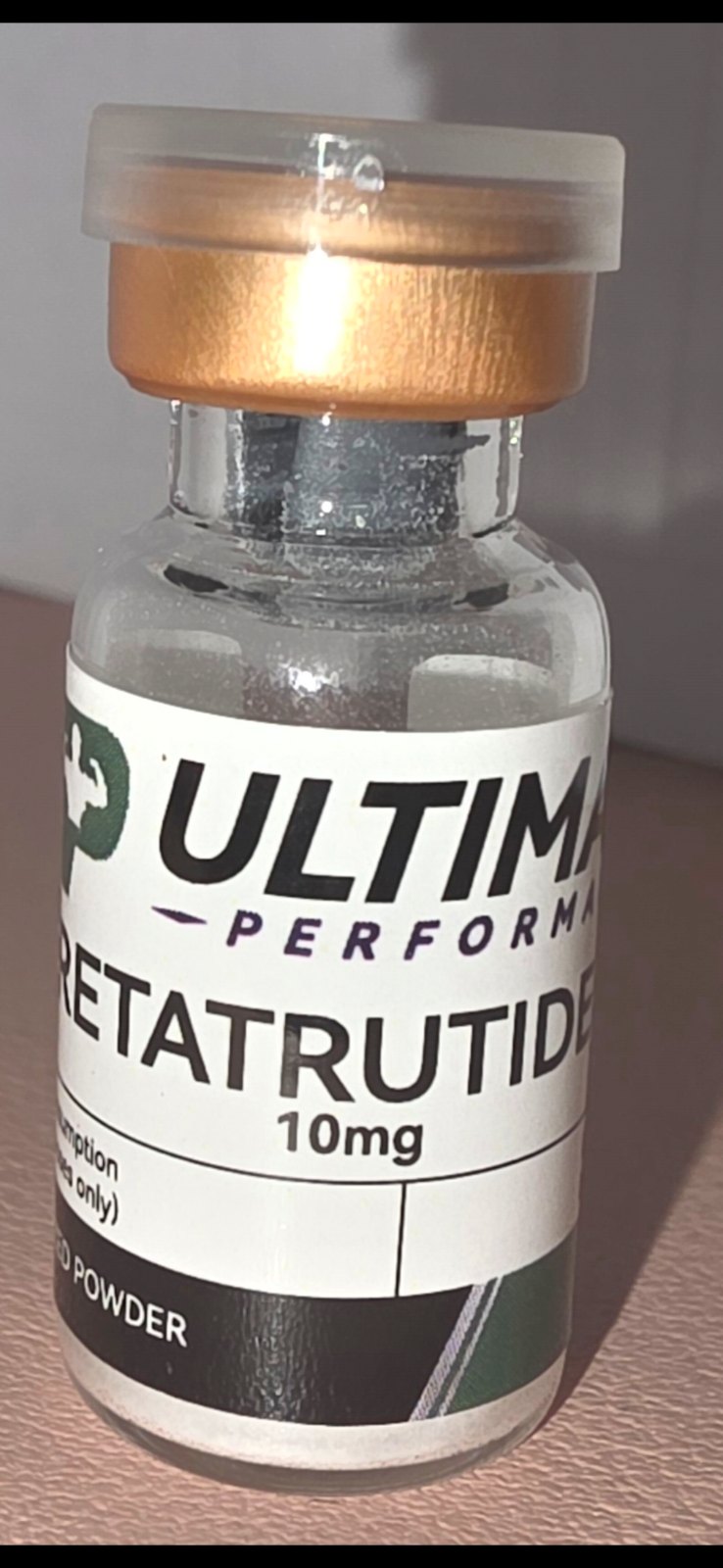 Photo of the submitted sample: Retatrutide 10 mg